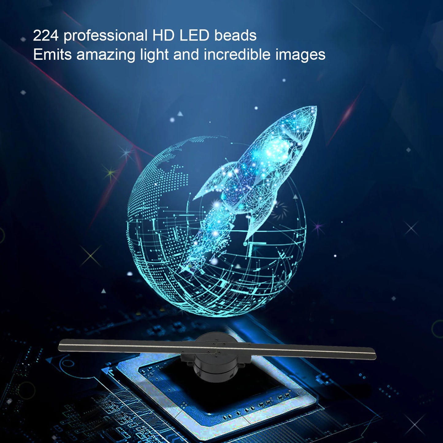3D Hologram Fan 16.5in 2000x224